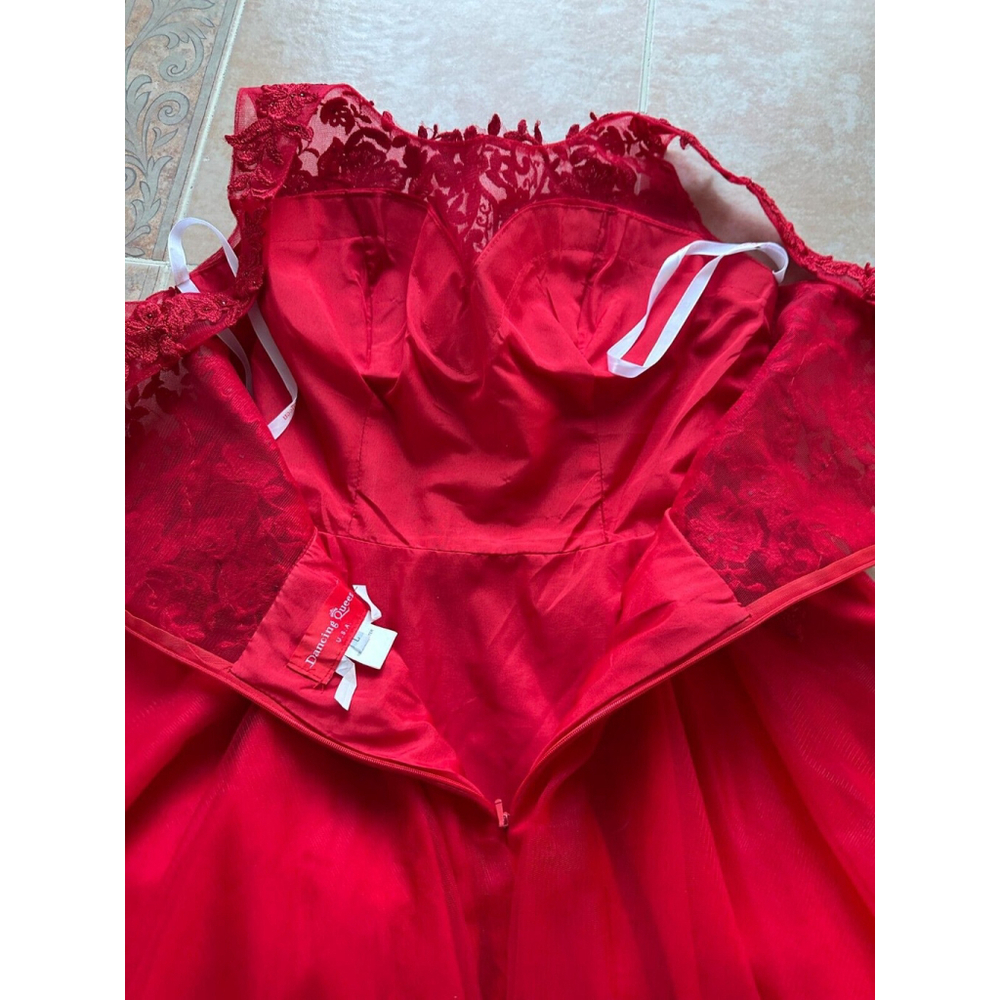 Worn Twice! Dancing Queen Dama Dress Red youth size L - Picture 10 of 15